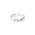 The Leo Half Round Band ~  with Black Diamonds in Silver